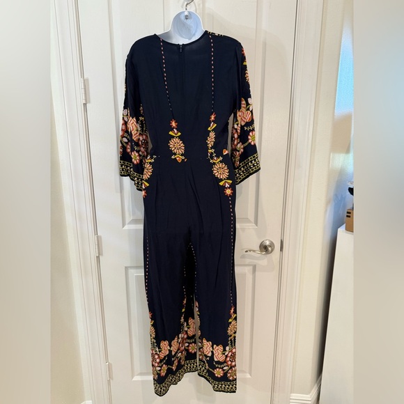 Blue Floral Jumpsuit Medium - Picture 3 of 5